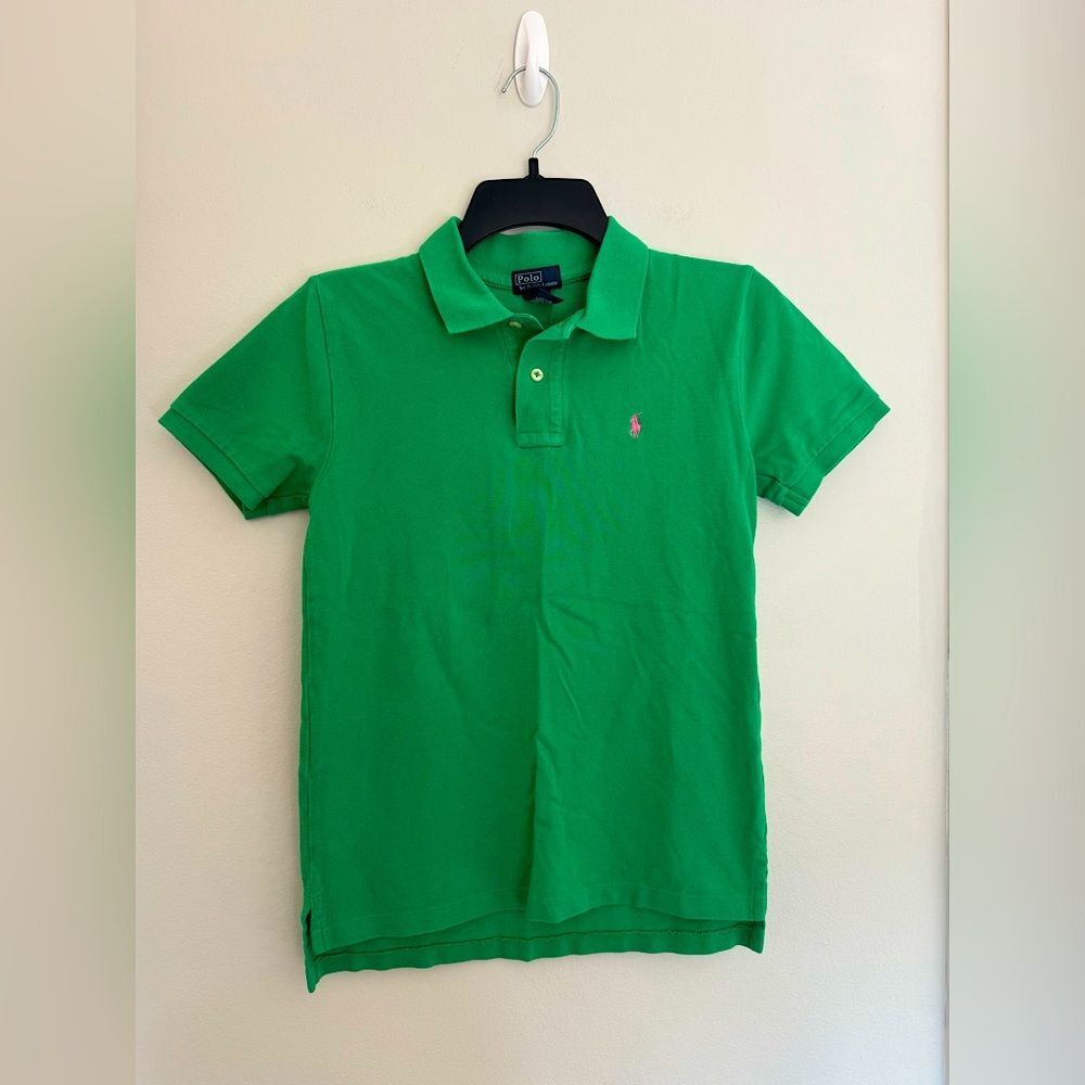 Boys Polo by Ralph Lauren Green Preppy Polo - Size Medium